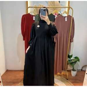ZASKIA DRESS CRINCLE AIRFLOW PREMIUM TERBARU / GAMIS WANITA MODEL LEBARAN 2024 KEKINIAN