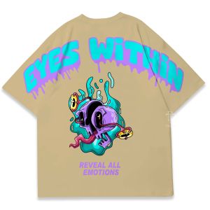 TRIAD KAOS OVERSIZE | T-Shirt Oversized Graphic Pria dan Wanita | Black White Eyes Within A4527