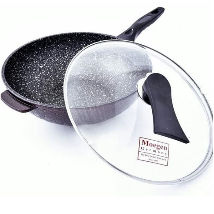 WOK PAN 30CM PANCI MARBLE Anti Lengket - ORIGINAL MOEGEN GERMANY  / HC