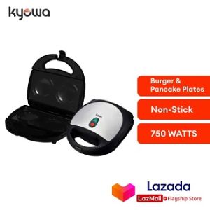 Kyowa Burger & Pancake Maker KW-2629 Burger & Pancake Maker with Non-Stick Plates (Black) KW2629