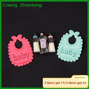 Cneng 1:12 Dolls House Miniature Baby Bottles Shampoo Bibs Set Nursery Accessory Gift