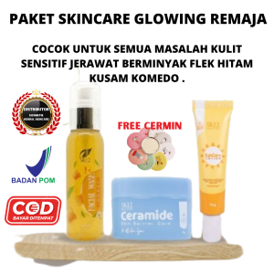 Paket Perawatan Kulit Premium Ceramide & Honey - Pelembap & Pencerah Kulit dengan Sunscreen untuk Semua Jenis Kulit