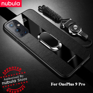 NUBULA สำหรับ OnePlus 9 Pro (6.7นิ้ว) ปลอก PU เคสหนัง Soft Edge กันกระแทกปกหลัง Hp OnePlus9 Pro โทรศัพท์มือถือผู้ถือ Lanyard ฉากยึดแม่เหล็กสำหรับ OnePlus 9 Pro