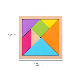 12CM*12CM childrens intellectual development tangram childrens educational toys tangram early education jigsaw puzzle toy