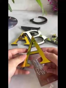 Self Adhesive Decorative Wall Sticker Acrylic Alphabet Wall Stickers for Home Arrangement Room Refresh