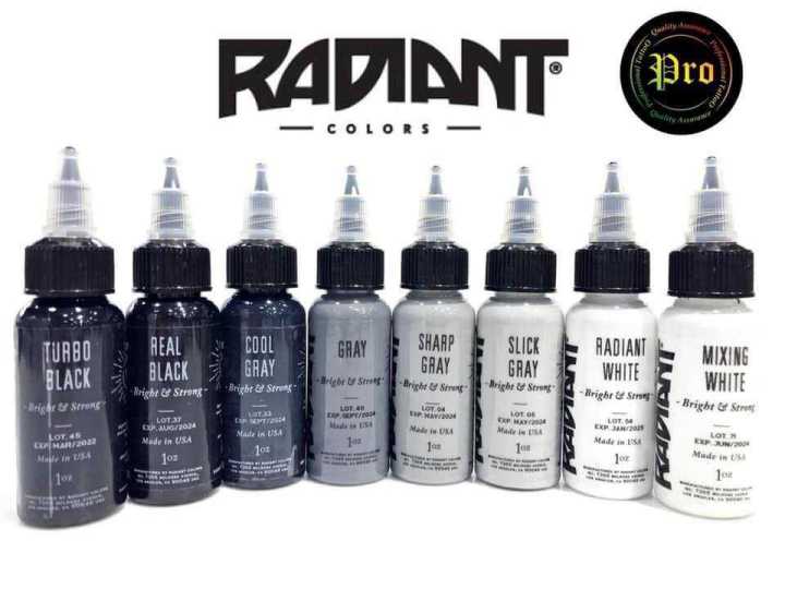 Radiant Colors Tattoo 1 oz GRAY BLACK WHITE | Lazada.co.th