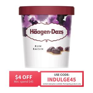 Haagen-Dazs Rum and Raisin Ice Cream 473ML - Frozen