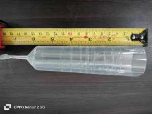 หลอดบรรจุน้ำเชื้อสุกร สีใส ขนาด 100 ml. บรรจุ  100 ชิ้น/แพ็ค ราคา 550 บาท