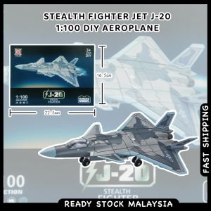 Stealth Fighter Jet J-20 1:100 DIY Aeroplane Plane Airplane Aircraft Military Blocks Model Collection Toys Boys Kids