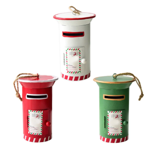 Sắt Hộp Thư trang trí ngày lễ cho cửa trước mantels Cây giáng sinh Hộp Thư Đồ treo trang trí cho trong nhà và ngoài trời