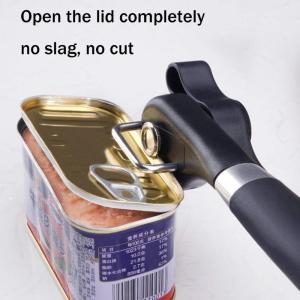 Stainless Steel Manual Can Opener Tool for Safe and Use Ergonomic Single Handle Design with Side Opening Mechanism