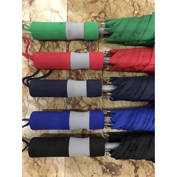 25 Inches Pongee Aluminum Post Foam Handle Long Umbrella. 