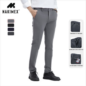 Quần Tây Âu Body Nam NAKIMEX Màu Xám Nhạt Co Giãn 4 Chiều Slimfit Ống Ôm Đẹp Không Nhăn Mặc Đi Làm