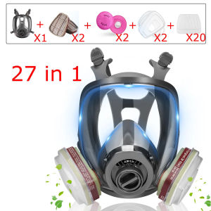 Full Face Gas Masks Survival Chemical Respirator with 40mm Filter Full Face Respirator Gas Mask with 40mm Activated Carbon Filt