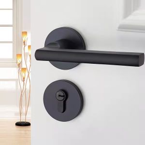 Gaya Eropa Kunci Pegangan Pintu Kamar Tidur Dalam Ruangan Ruang Tamu Mekanik Anti-Theft Security Lockset Bisu Kunci Pintu