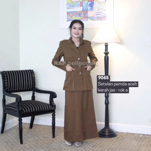 RAP - 9065 & 9068 Set Blazer Pemda Aceh Kerah Jas Rok atau celana-Seragam pemda-Seragam Kantor