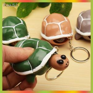 RUASA Tortoise Keychain Head Popping Squishy Squeeze Toy for Stress Reduction for Men