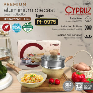 Cypruz PI-0975 Cookware Set Granite Diecast Baby Collection Wajan Set Anti Lengket 4 Pcs