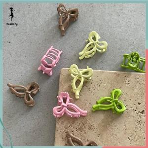 FUJIAS2🦋 Colorful Princess Head Mini Small Bow Clip Metal Hair Accessories Broken Hair Bangs Clip Headdress