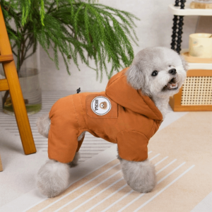 OUTOPEN Thicken Winter Dog Jumpsuit Warm Waterproof Dog Cotton Jacket Fashion Padded Design Dog Four Legged Clothing Autumn Winter