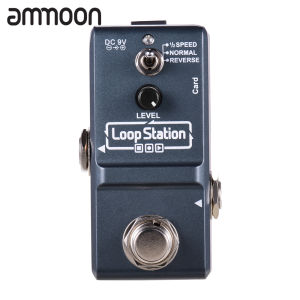 [ammoon]【Ready】Loop Station Mini Guitar Looper Effect Pedal 10 Minutes Recording Time 3 Working Modes True Bypass Full Metal Shell with 1GB Memory Card