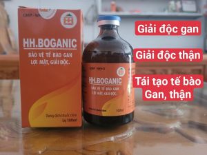 [ tặng 3 men 10g] HH. Boganic 100ml  vỏ đỏ gải độc gan thận cấp cho gà đá GS GC