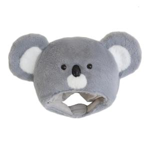 Halloween Koala Furry Hat Headgear Plush Head Cover for Masquerades Halloween Plush Cartoon Hat Headgear