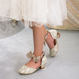 Trẻ em Cô gái Giày cao gót Trẻ em Dép Lolita Mary Janes Giày ngọt ngào Nơ Công chúa Bữa tiệc Váy cưới Kích thước 28-402026