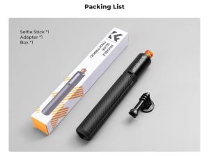 K&F CONCEPT 120cm Invisible Selfie Stick Extension Long Pole for Insta360 Sports Camera GoPro DJI OSMO Pocket 3 Extended Monopod Selfie Stick