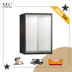 🔥 SALE 【LOCAL SELLER】 Jamie Walnut 4ft Sliding Wardrobe