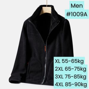 (SG Seller)Men Women Double Sided Fleece Jacket Winter Warm Thermal Coat Outdoor Hiking Camping Casual Zip Up Sweater-BN03