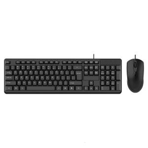 Keyboard and Mouse Full Size USB Basic Corded Mouse and Keyboard Combo Set with Number Pad for Computer Laptop PC