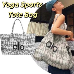 XINSU38 Large Capacity Yoga Sports Tote Bag Portable Large Size Fitness Canvas Handbag Storage Bag Versatile Grey Commuting Bag Women