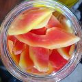 400 GRAM MANISAN BUAH PEPAYA CAIR ASINAN BUAH MANISAN BUAH CIANJUR BUAH VIRAL BUAH LANGKA. 