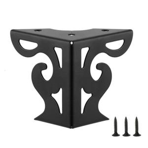 Modern Black Iron Legs with Hollows Designs Iron Furniture Legs Rustproof Furniture Legs for Sofa Table & Bed