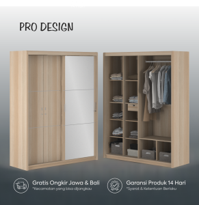 Pro Design Texas TXWD 160 SSL Lemari Pakaian Pintu Sliding