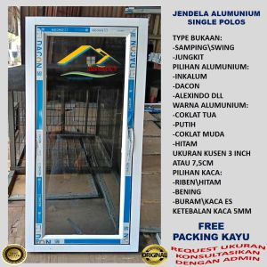 JENDELA ALUMUNIUM UK 40X120CM SINGLE POLOS