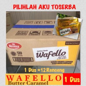 Roma Wafello Butter Caramel RENCENG - ( HARGA 1 DUS ISI 12 RENCENG )