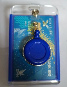 (2 Pcs) ID Card Holder Acrylic Warna 1 Kartu Polos atau Yoyo Putar