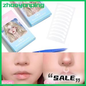 zhaoyanping 30Pcs Nose Transparent Invisible Thin Nose Stickers With Tweezers Shrinking Nose Wing Patch For Cosplay Special Nose Shrink