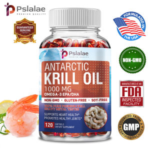 Antarctic Krill Oil Omega 3 Supplement 2X Stronger than Fish Oil Contains Astaxanthin and PhospholipidsSupports Your Joints Heart Brain & Immunity