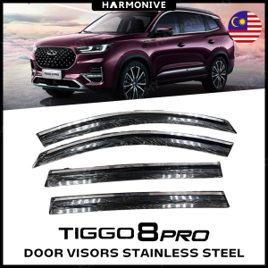 CHERY Omoda 5 Tiggo 8 Pro Door Visors Stainless Steel ABS Acrylic (4 PCS/SET)