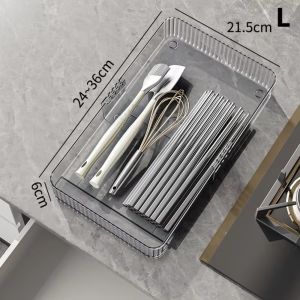 BELLETEN Adjustable Expandable Drawer Organizer Plastic Transparent Divider Box Divided Drawer Tray