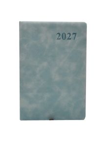 2027 Leather Cover Daily Planner A5 Schedule Notebook PU Leather Hardcover Meeting Schedule