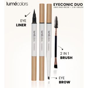 Lumecolors Eyeconic Duo Liner and Brow 2 in 1 with Brush