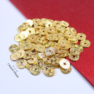 50 PCS Bộ 50 Đồng Tiền Vàng Kho Báu Đồng Tiền Đồng Hợp Kim Để Bàn Đồ Trang Trí Cổ Tiền Đồ Trang Trí Cây Kho Báu Mặt Dây Tiền Xu Kho Báu