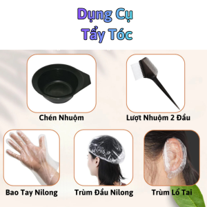 Bột Tẩy Tóc Bột Tẩy Màu Tóc Minh Phượng BLEACH ( 20gr Bột Tẩy - 65ml oxy ) làm cho tóc đen chuyển thành màu nâu Chính hãng