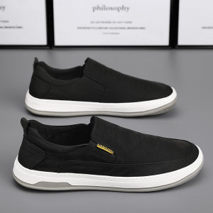 Sepatu Slip On Miles Casual Santai Import Korea Style Warna Hitam dan Abu Ukuran Standart