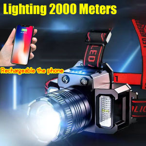 Headlight Rechargeable Waterproof LED Flashlight Headlight Outdoor Camping Fishing Headlight