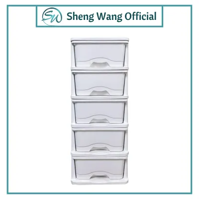 SWI Plastic Drawer Cabinet 5 Tier / Plastic Cabinet / Clothes Cabinet / Storage Box / Space Saving /High capacity M300